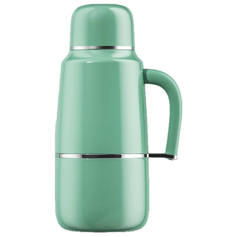 Portable Large Capaci Stainl Steel Insulated Water Bottle Double Layer Outdoor Cam Handle Full Steel Hot Water Bottle