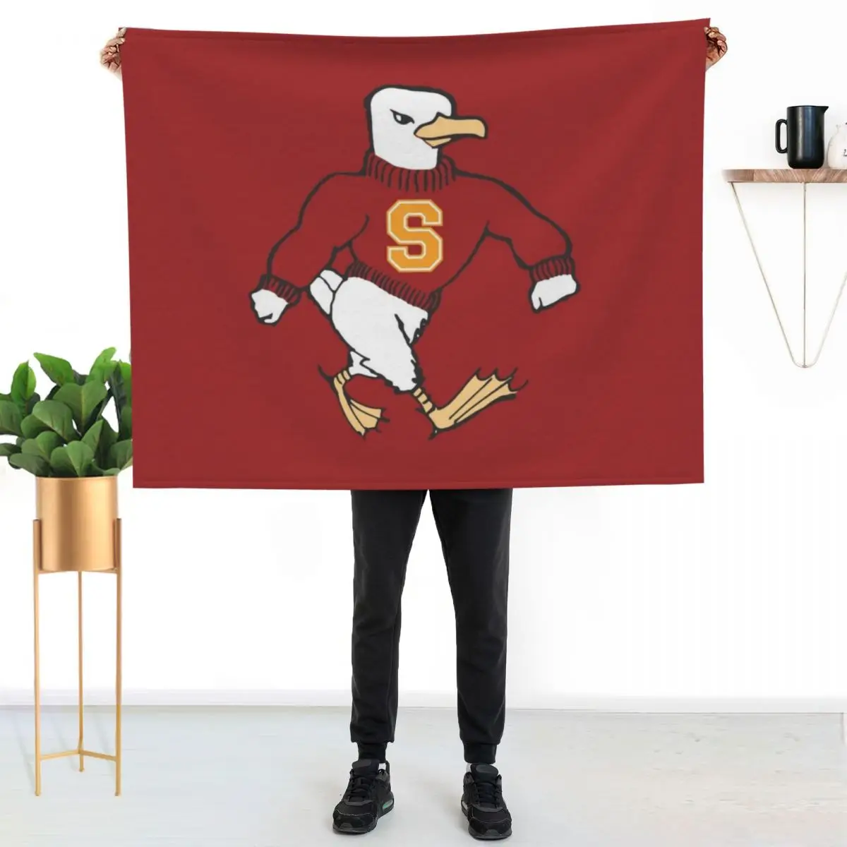 

Salisbury University Throw Blanket Faux Fur Soft Warm Blanket for Bed