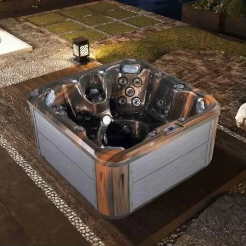 Inflatable Outdoor Heated Whirlpool Pool, 130 Jet Portable Massage Tub, Hot Bubble Spa for Patio & Courtyard Wholesaled