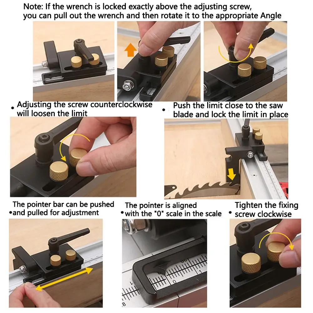 T-Tracks Slot Woodworking Slide Ruler with Scale Width 45mm Saw Table Tools Heavy-Duty Fixed Clamp Woodworking Miter Track