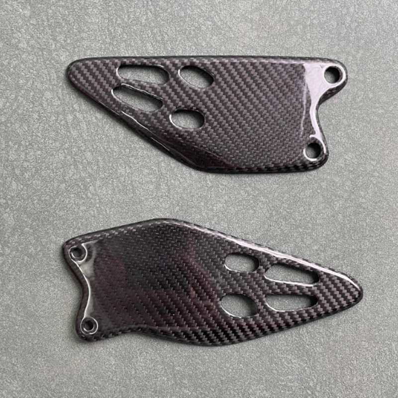 

For KAWASAKI ZX6R ZX 6R 636 2019-2023 2024 Carbon Fiber Rear Foot Heel Guards Motorcycle Accessories Footrest Wings Protector
