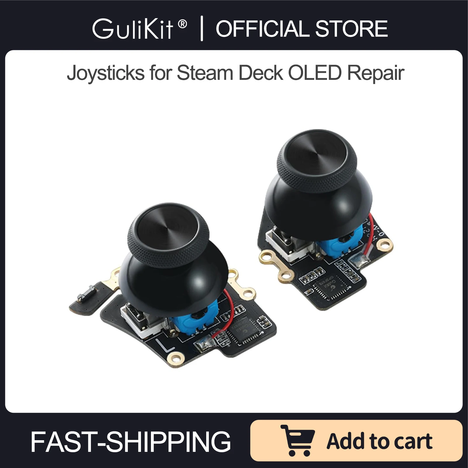 Gulikit SD05 Electromagnetic Joystick Module for Steam Deck OLED No Drifting Stick Design for Repair Replacement