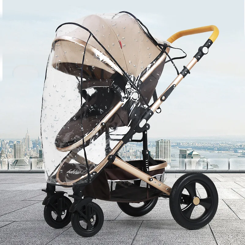 Stroller rain cover stroller windshield universal children's windshield baby bb canopy raincoat rainproof EVA material