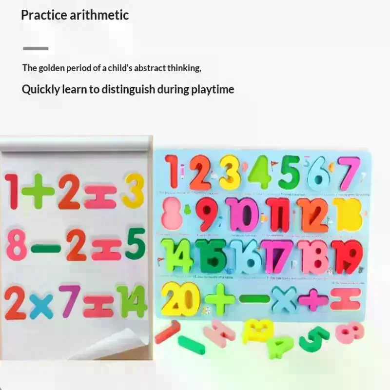 Wooden Puzzles For Toddlers Alphabet & Number Matching Games Montessori Learning Toys For Early Educational