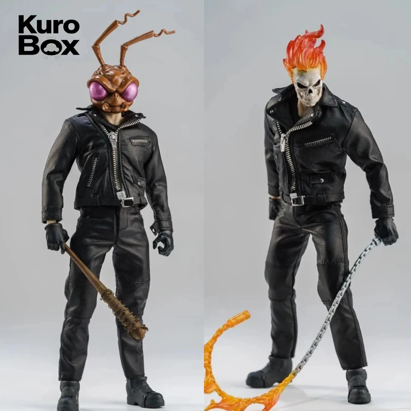 

1:12 Punk Biker Outfit Leather Jacket Pants Clothing Set Motorcycle Style Doll Apparel Accessorie for 6" Romankey NW Strong Body