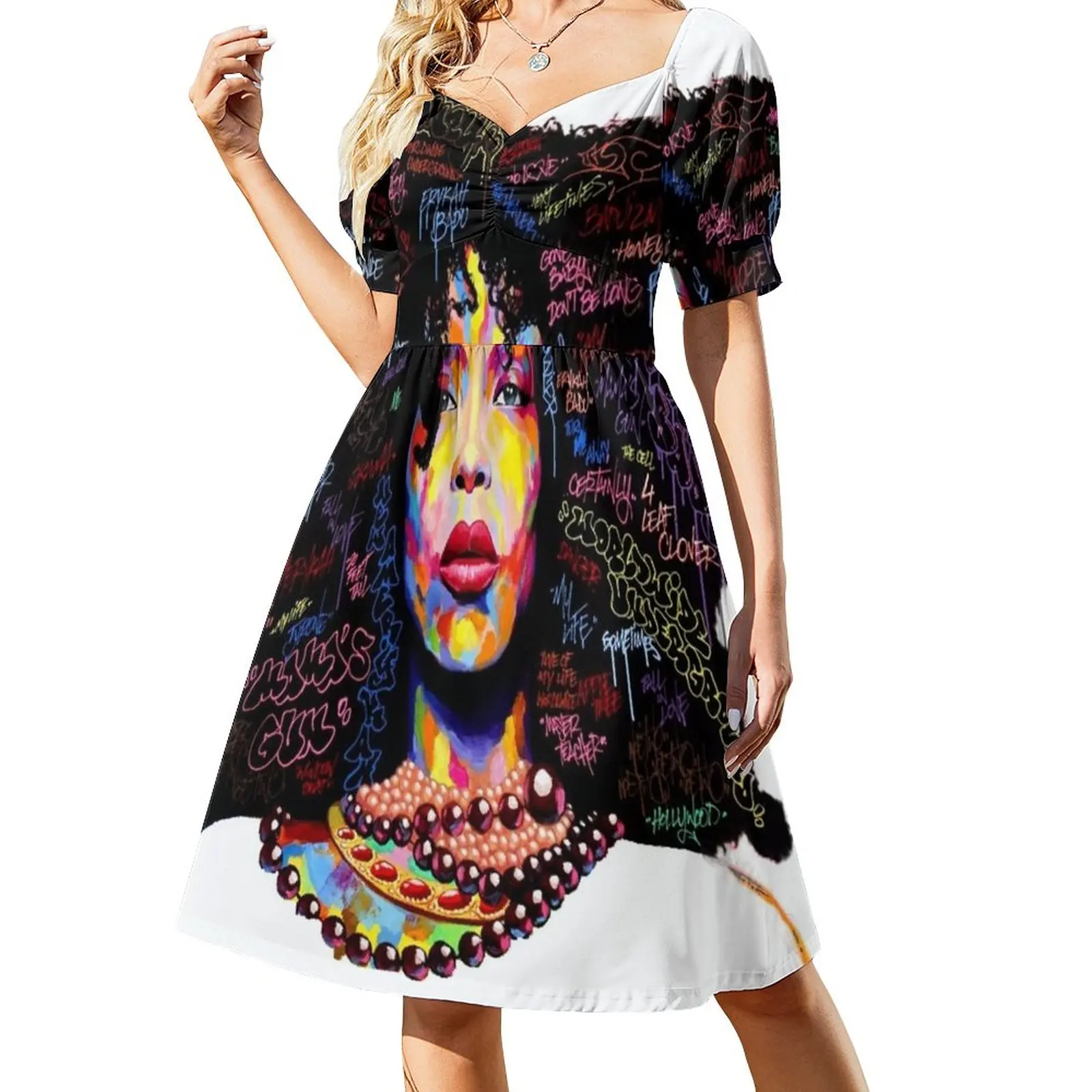 

Graffiti Hair Sleeveless Dress loose summer dress Female clothing dresses women summer 2024 women long dresses