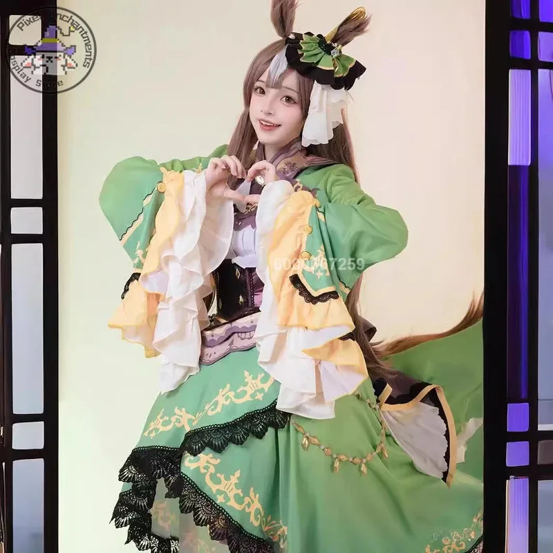 Umamusume: أزياء ديربي الجميلة التأثيرية الطبيعية الرائعة التأثيرية بدلة المعركة للسيدات فستان لوليتا الجميل لعب الأدوار في الهالوين