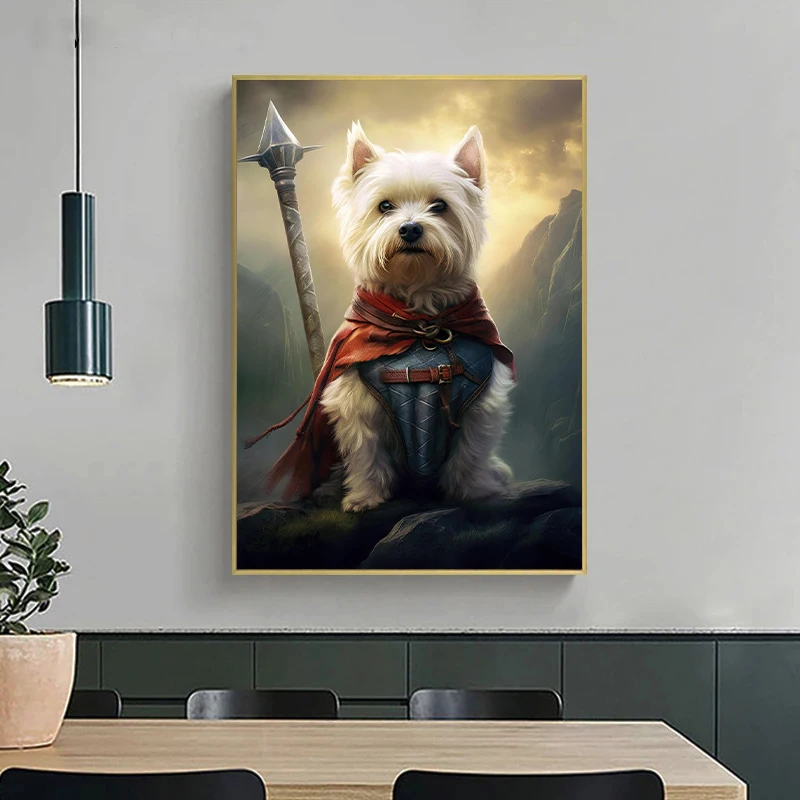 King Noble Dog Vintage Oil Print Portrait Poster Dachshund Labrador Bernese Mountain Dog Wall Art Canvas Painting Pet Home Decor