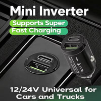 100W/200W QC3.0 PD Mini Car Charger 12-24V Lighter Fast Charging Car USB Type C Charger for Xiaomi Samsung IPhone Power
