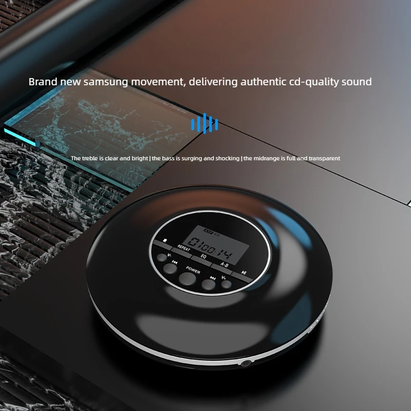 Retro Portable CD Player, MP3‑Compatible Anti‑Skip Personal Stereo, Supports USB &SD Card,Music Player for Home Travel&Headphone
