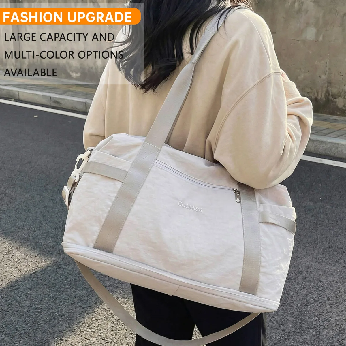 

Foldable Large-Capacity Travel Bag for Women, Lightweight, Expandable for Short Trips, Business Trips, Boarding, Travel, Fitness, Luggage Bag for Students