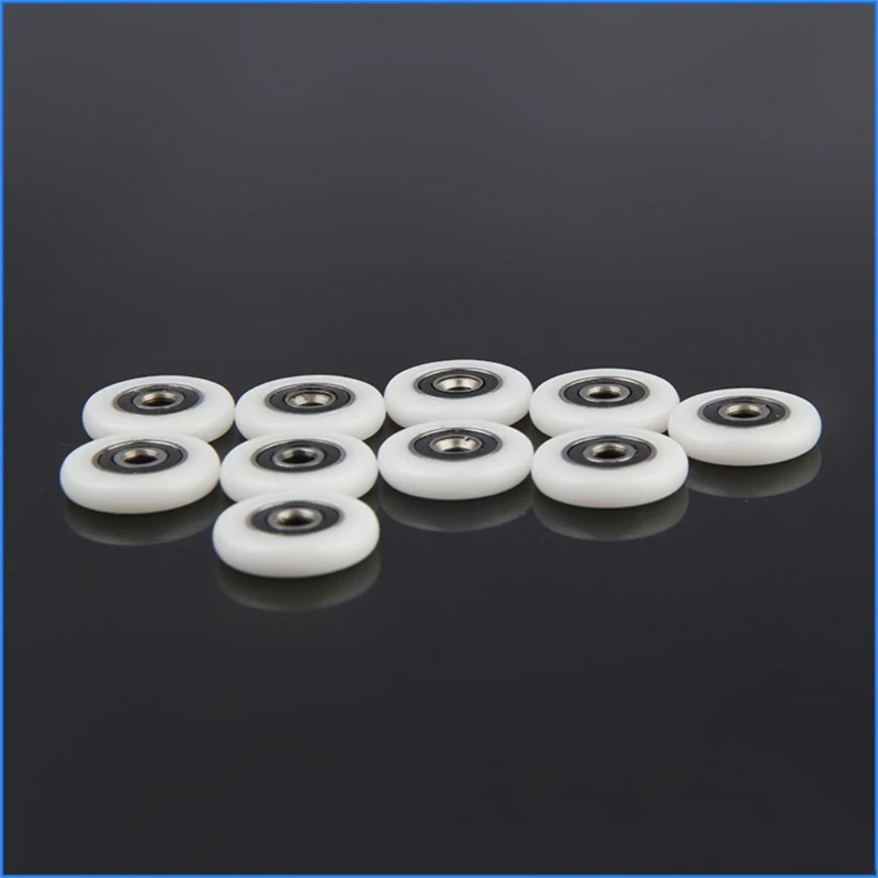8x Ruote con Cuscinetti a Rulli 18,5/20//25/27mm Ruota a Rulli per Mobile da Bagno per Parte Ricambio per Porta Scorrevole
