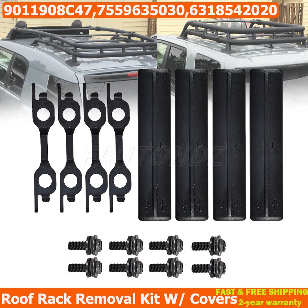 For Toyota Rav4 4Runner Lexus Gx460 Gx470 Lx570 Roof Rack Remove Hole Cover Clips Kit 75596-35030 63185-42020 90119-08C47