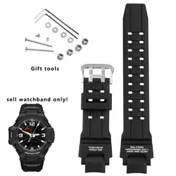 Sport Waterproof Resin watchband  For Casio G-Shock GA-1000 /1100 GW-4000 /A1100 G-1400  Silicone Watch Strap men's Accessories