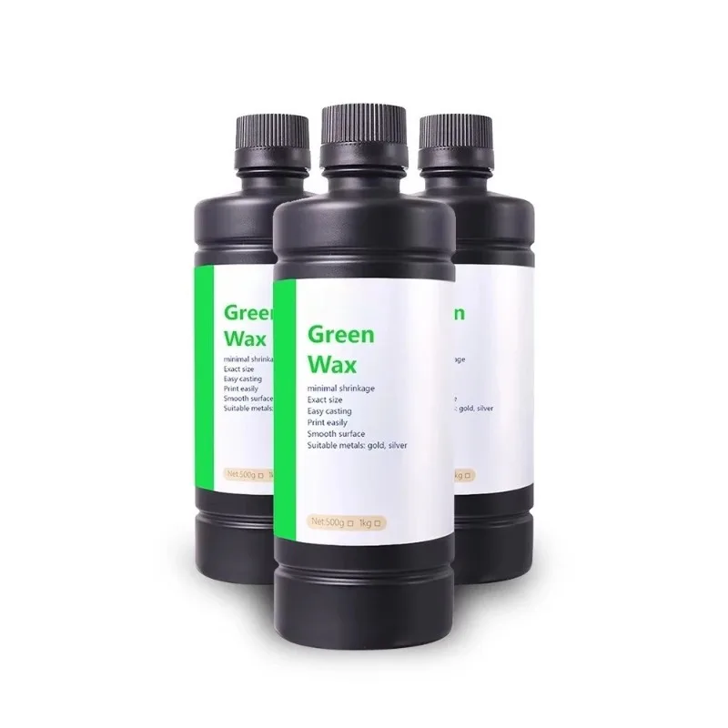 1KG 3D Jewelry Casting High Precision High Wax Resin Polymer 1kg Green Resin 100% Purity Suitable for LCD/DLP Equipment