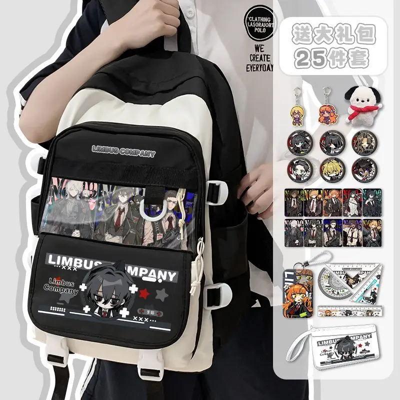 Limbus Company Anime Arrival Fashion Large Capacity Girls Boys School Use Daily Package Travel Bag Shoulder  Knapsack Backpack