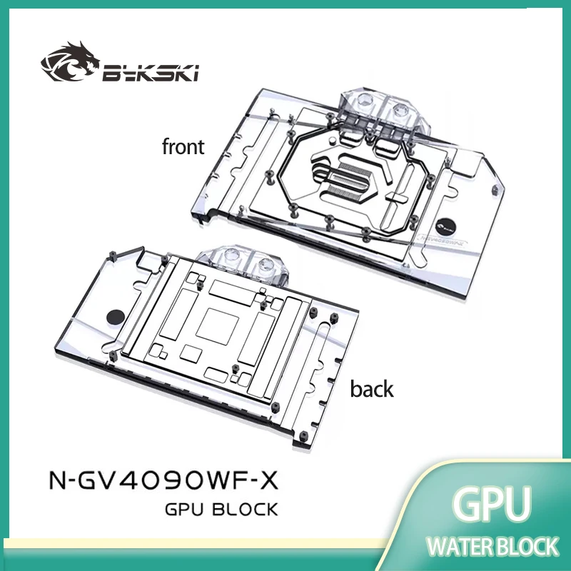 Bykski GPU Block for GIGABYTE RTX4090 WINDFORCE 24G  Graphics / Video Card Water Cooling/Full Cover/Copper Radiator N-GV4090WF-X