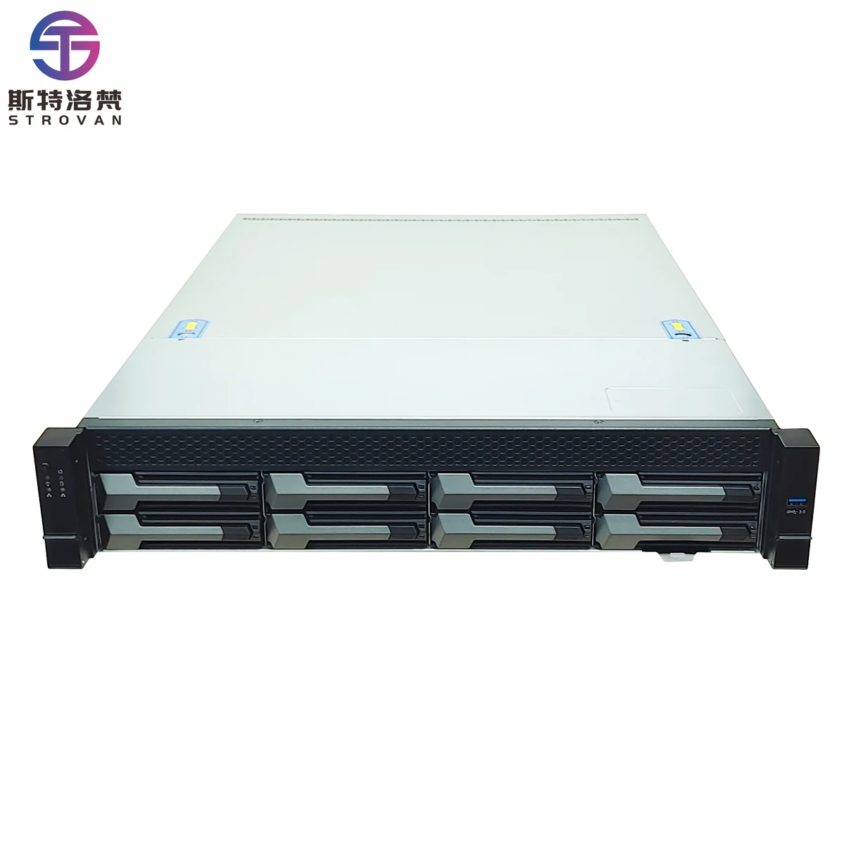 

Корпус для сервера 2U на 8 отсеков, 8* SAS 3.5/2.5 HDD с горячей заменой, 12G NAS, для монтажа в стойку