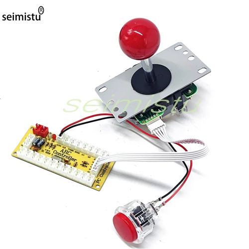 Imagen 2 del producto Consola de máquinas de juegos Arcade, Kit DIY, Joystick de 8 vías, copia de botones SANWA para PC Raspberry Pi, controlador de placa USB de retardo cero