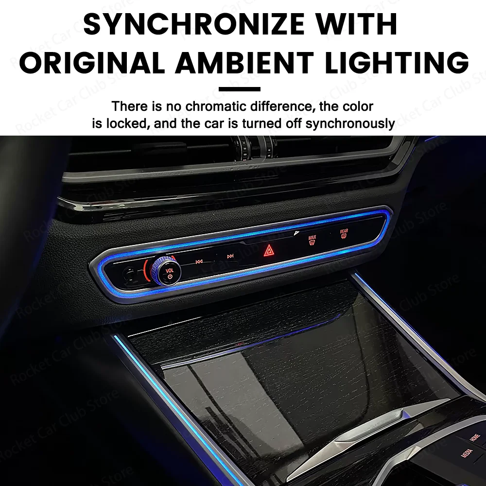 For BMW G20 G22 G26 X5 X6 X7 G05 G06 G07 Car LED 11 Color Ambient Light Central Control Console Button Rack Ambient Light