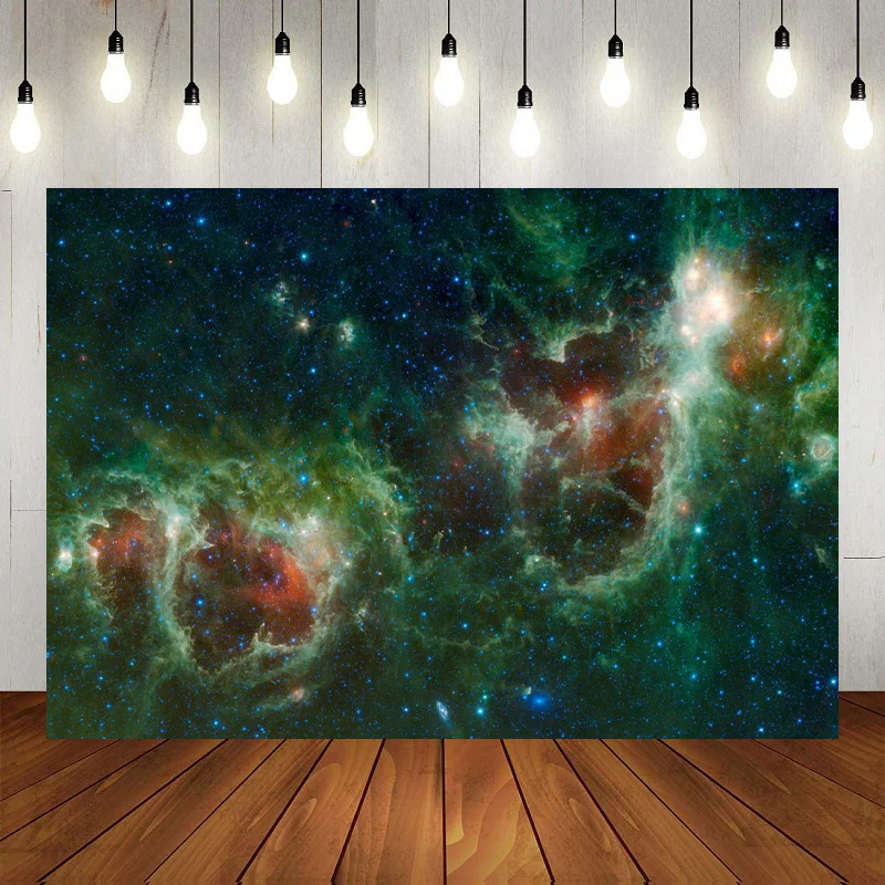 

Telescope Universe Starry Sky Future Explore Unknown Happy Birthday Party Photography Backdrop Background Banner Decoration