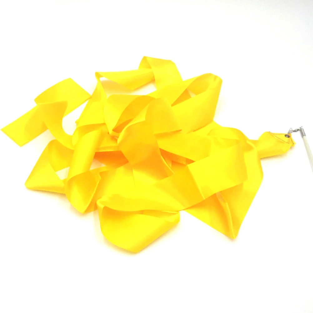 

12 PCS Rhythmic Gymnastics Ribbons Exercise Twirling Rod Streamer Dance Art