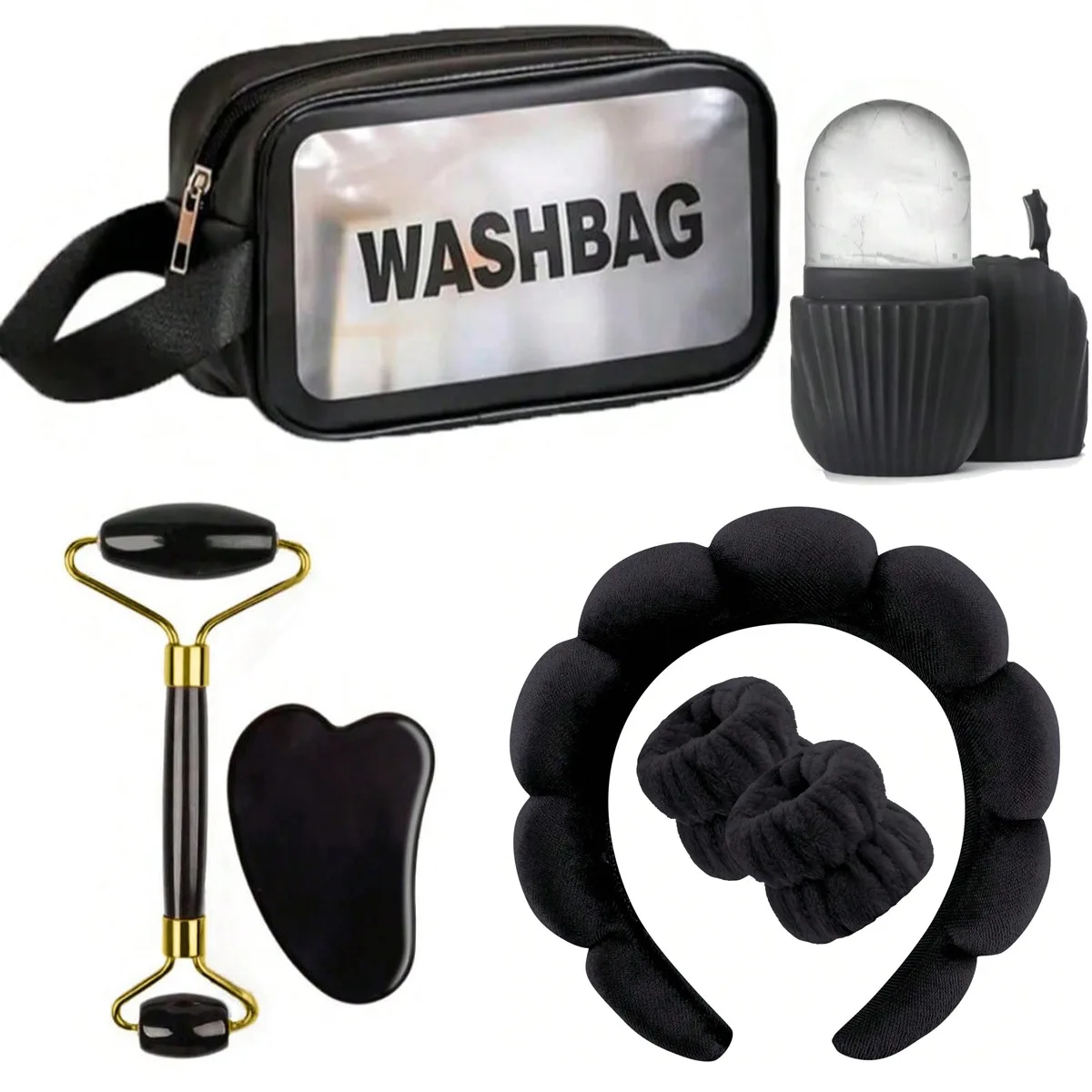 Face Makeup Tool Set Includes Gua Sha Board Massage Tool