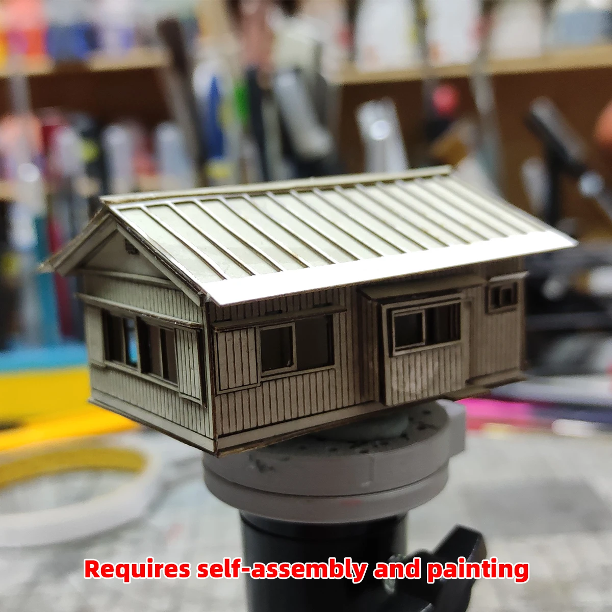 N HO Maßstab Modellbausatz Gebäude Haus Hütte Miniatur Diorama Modell-Eisenbahn-Layout Modell 1/35 1/48 1/64 1/72 1/87 1/150 – Detail 6