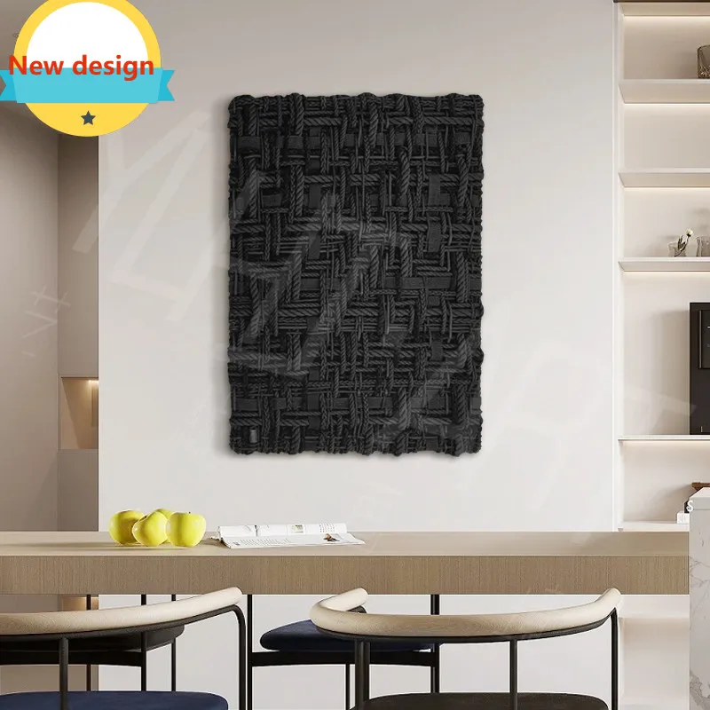c139 Modern entrance simple abstract handmade rope weaving three-dimensional decorative painting living room bedroom decorative
