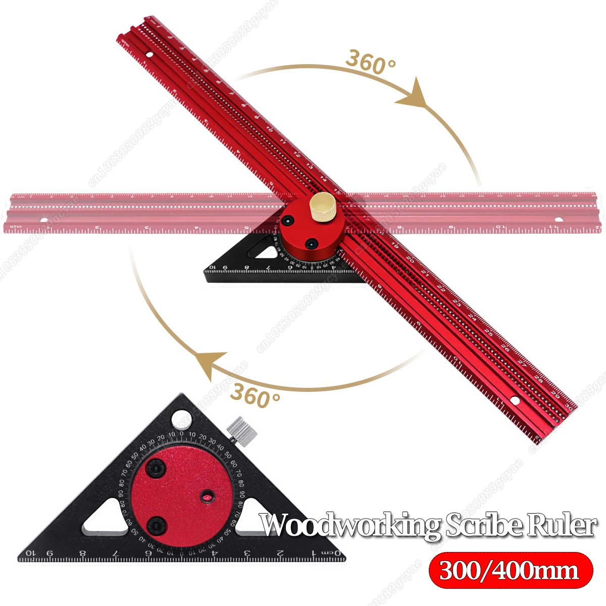 

T-Type Woodworking Line Ruler 360 Degree Combination of Triangle Ruler and Straightedge Carpenty Marking Gauge Layout DIY