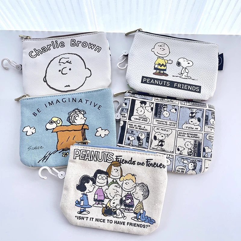 

Japanese Snoopy Coin Purse Cartoon Snoopy Multifunctional Storage Bag Tissue Bag Zipper Bag Women Portable Makeup Bag Child Gift