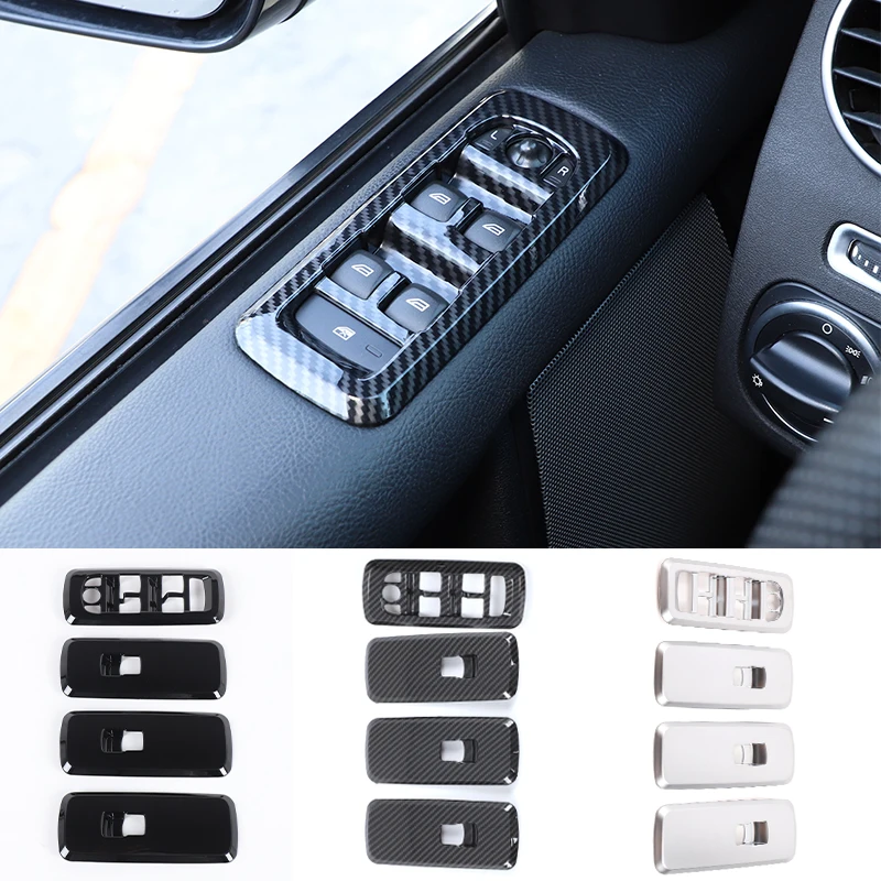 

ABS Carbon Car Window Lift Switch Button Panel Cover Trim For Land Rover Discovery 4 2010-2016 For Range Rover Sport 2010-2013