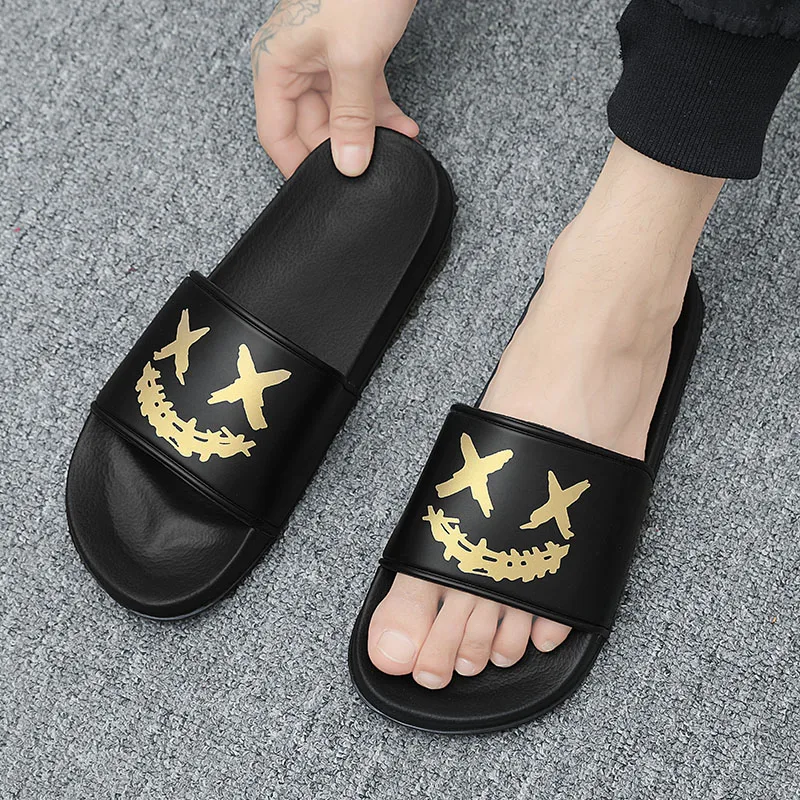 Summer Men Women Slippers Street Slides Outdoor Clogs Quick Dry Beach Sandals Lovers Casual Indoor Home Bathroom Shoes 36-46