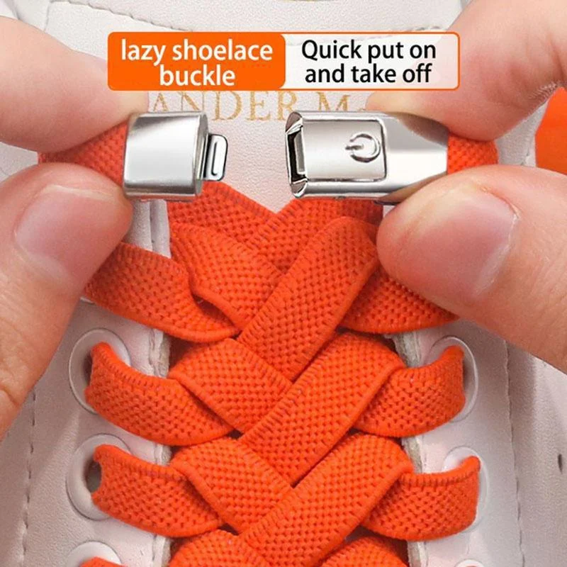 No Tie Shoe Laces Press Lock Shoelaces Without Ties Elastic Laces Sneaker Kids Adult Widened Flat Shoelace for Shoes