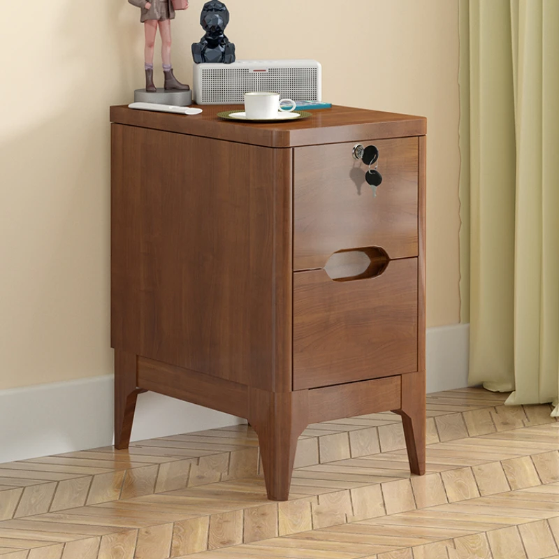 Full solid wood multifunctional lockable bedside table 20/30/40cm50