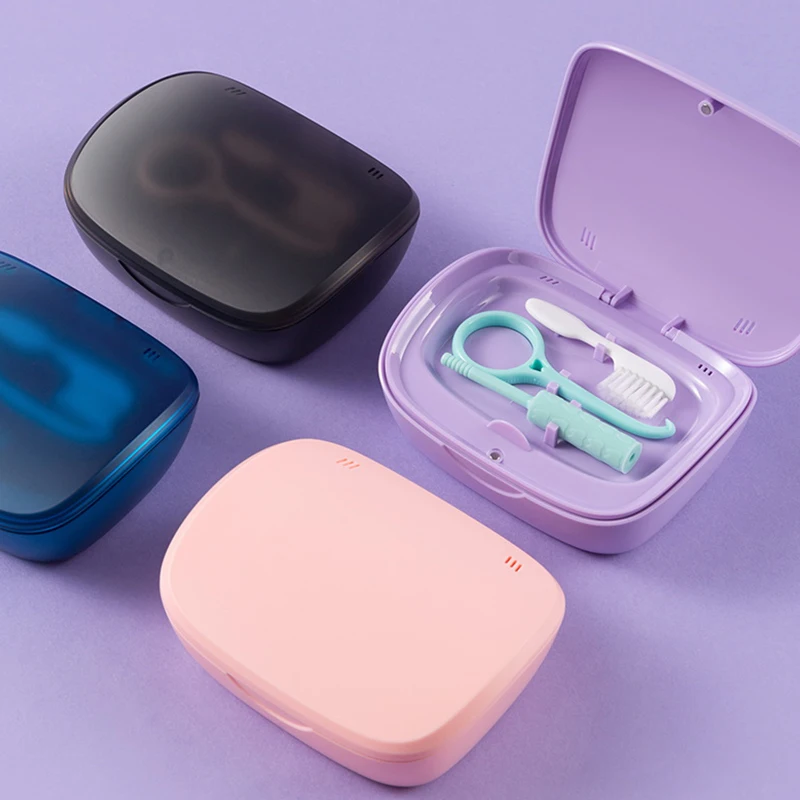 

НОВЫЙ ортодонтический фиксатор, невидимые брекеты, коробка для хранения брекетов, замачивание, невидимые зубы, чистка зубных протезов, портативный