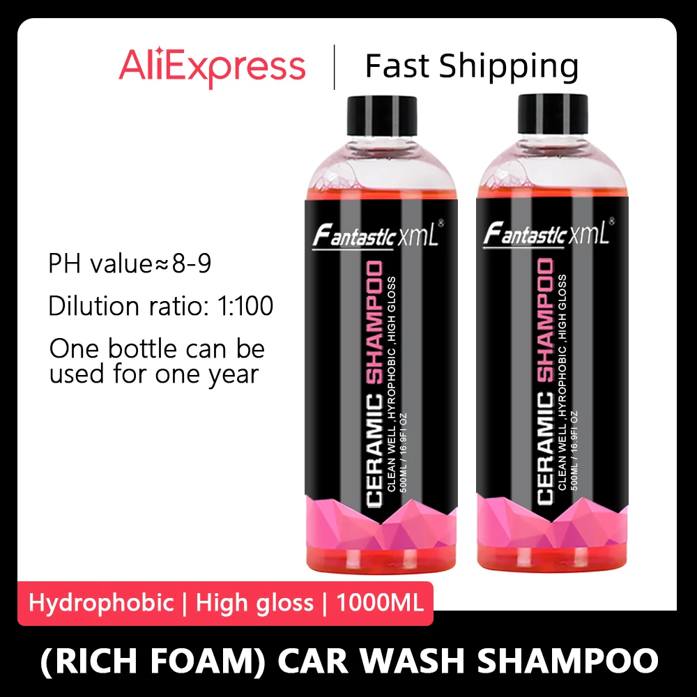 Car Wash Shampoo 500/1000ml Car Accessories Large Capacity High Concentration Super Foam Automotive Shampoo Car Wash Supplies