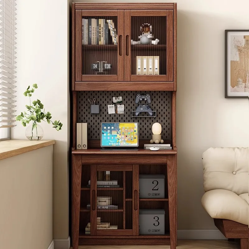 مكتب صيني جديد قابل للتخصيص، حديث وبسيط، من الخشب الصلب، لوح كهف متكامل متعدد الوظائف