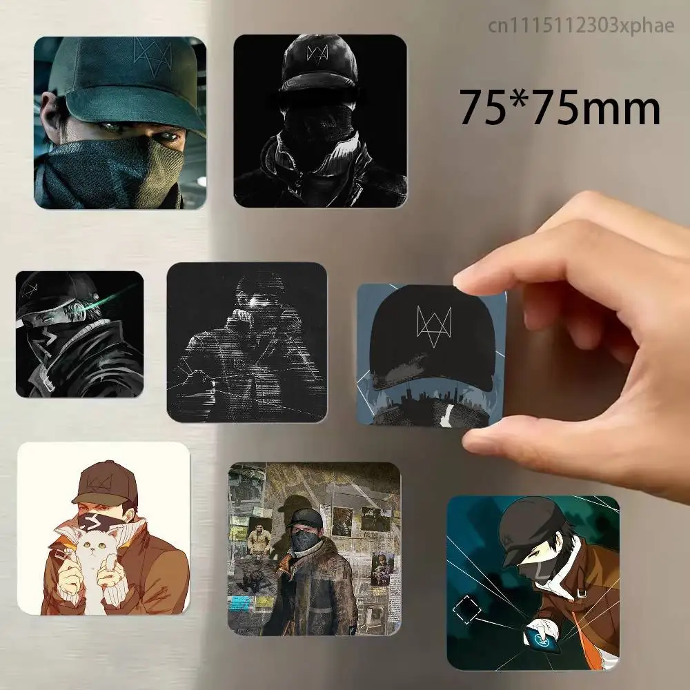 Game A-Aiden Pearce Watch Dogs Refrigerator Magnet Square Stickers Can Be Used To Personalize Are Ideal Keepsakes Or Gifts
