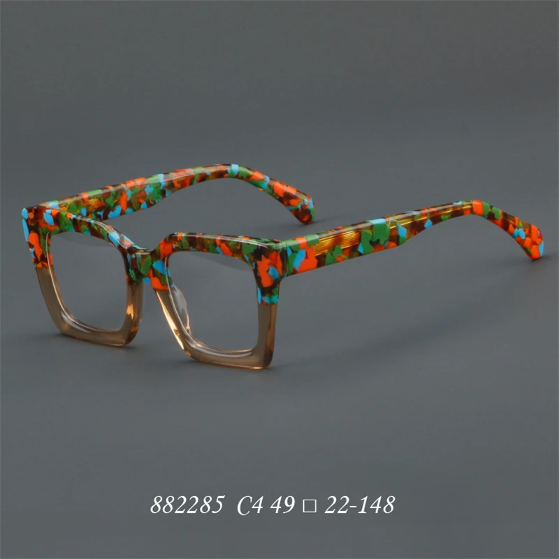 Square Clorfull Modern Reading Female Glasses Frame Optical Eyeglasses Frame Women Men Acetate Glasses Prescription Frame