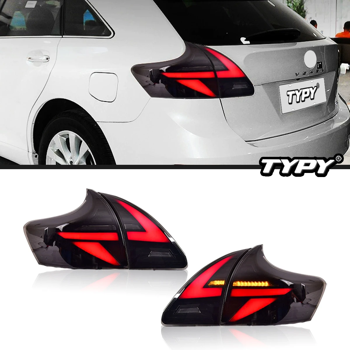 TYPY Car Tail Lights For Toyota Venza 2009-2013 LED Car Tail Lamps Daytime Running Lights Dynamic Turn Signals