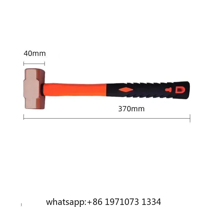 Copper Explosion-proof Octagonal Hammer Solid Fiber Handle Professional Multifunction Small Hammer Non-magnetic Hand Tools