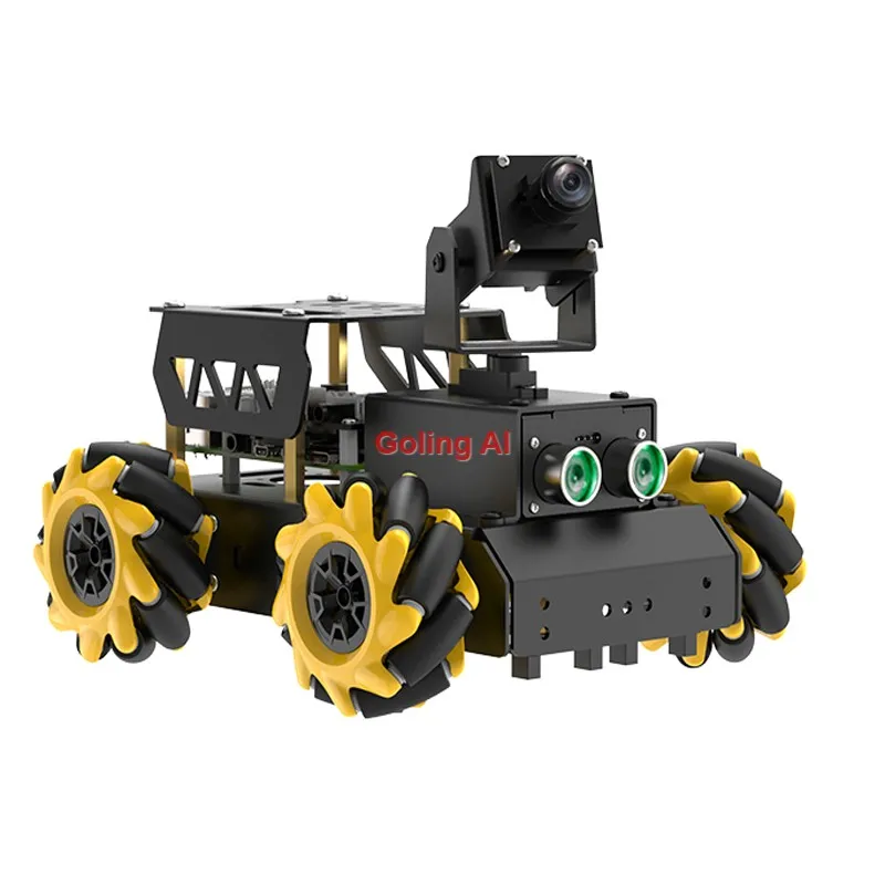 TurboPi ROS2 Robot coche Mecanum ruedas AI visión seguimiento soporte AI modelo Pi 5 interacción de voz para Raspberry Pi 4B Robot Kit
