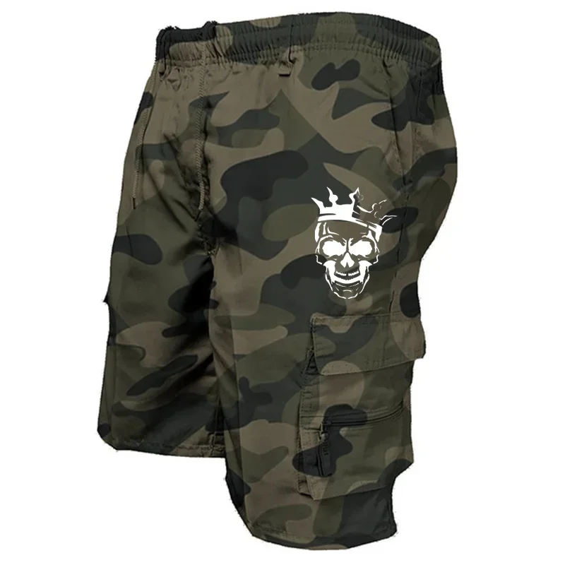 

2025 brand new loose casual shorts, fashionable multi-pocket men's casual shorts, fitness camouflage, tactical sports five-inch