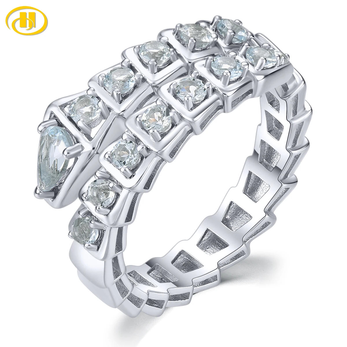 

Кольца из стерлингового серебра с натуральным аквамарином, 0,65 карата, светло-голубой драгоценный камень, уникальный специальный дизайн, S925, повседневные подарки на день рождения