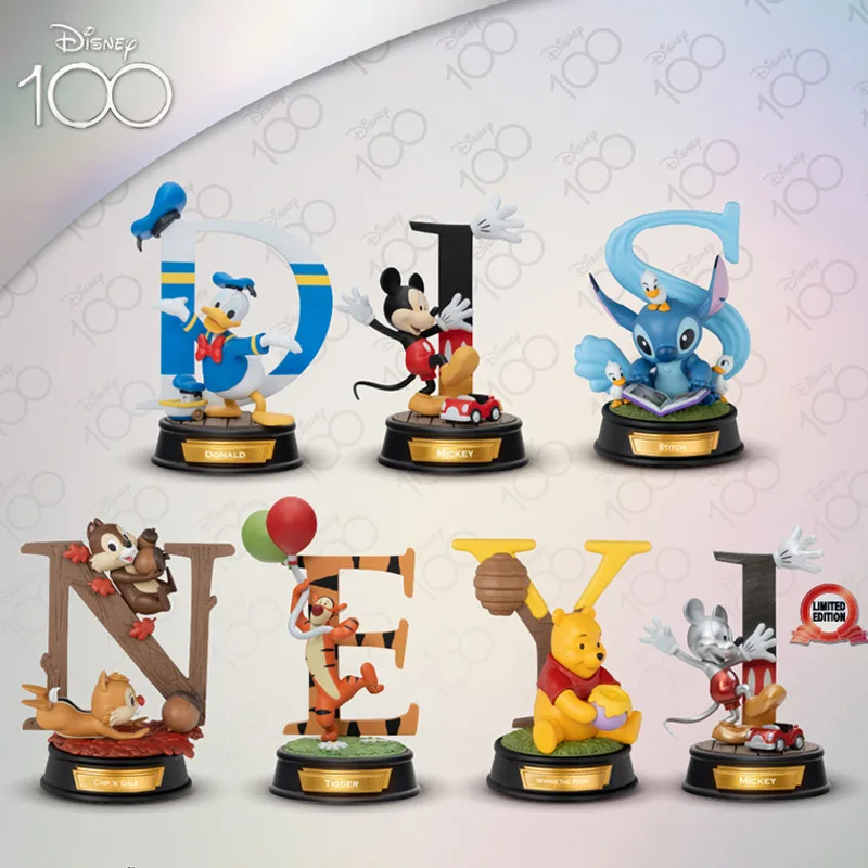 

Фигурка из сериала «Kawaii Stitch Chip 'n'dale Lotso» в честь годовщины Диснея 100, аниме экшн-фигурка, мультяшная кукла, игрушка для детей, подарок