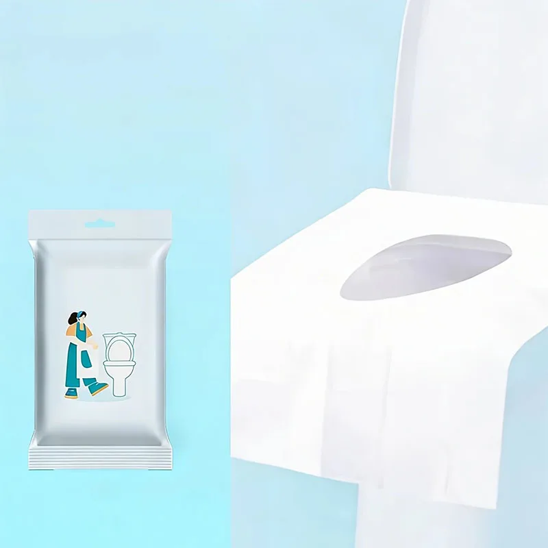 Disposable Toilet Seat Cover Portable Travel Camping Hotel Bathroom Toilet Mat Pads Degradable Soluble Water Toilet Covers Paper