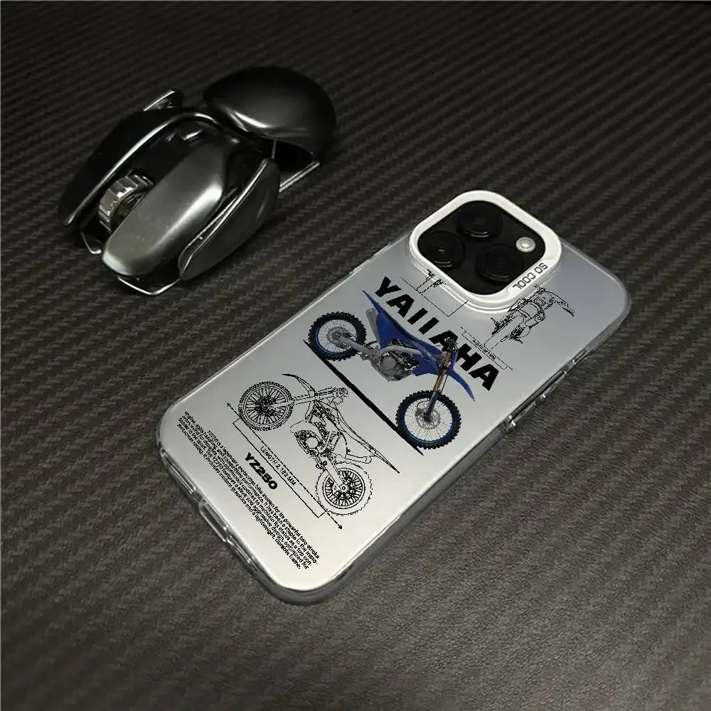 Fashion Luxury Car Y-YamahaS Phone Case For IPhone 17 16 15 14 13 12 11 Pro Max Black Purple Matte Laser Metallic Aurora Funda