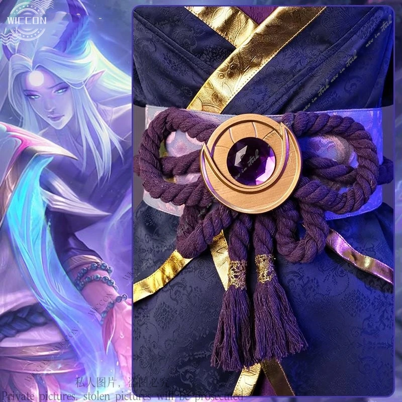 Disfraz de Cosplay de Alune de Spirit Blossom para mujer, traje de Kimono de juego LOL, conjunto completo de Halloween, nuevo