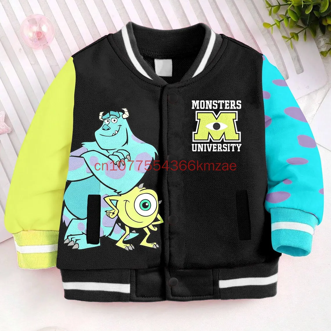 

Disney Sullivan Costume Monster Baseball Jacket 3d Print Kids and Youth Coat Cartoon Streetwear Harajuku Bomber College Jacket